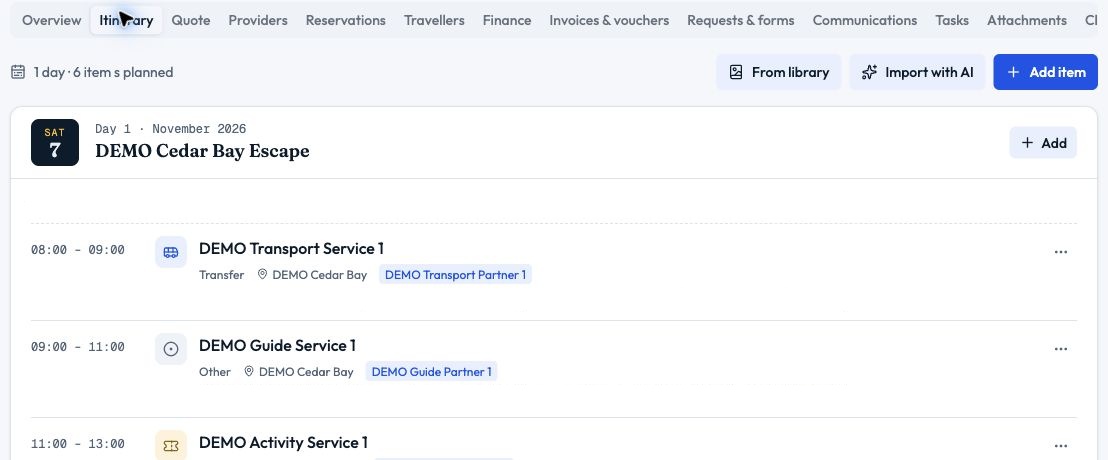 Toor shape the journey product capture with demo data