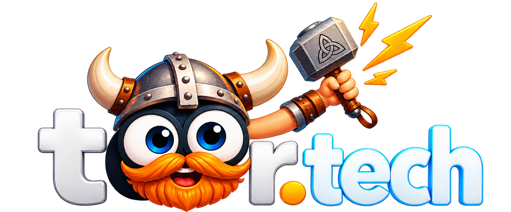 Toor.tech mascot with a lightning hammer
